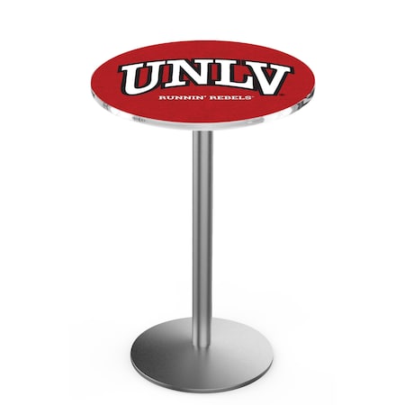 Holland Bar Stool Co 42" Stainless Steel UNLV Pub Table L214S4228UNevLV